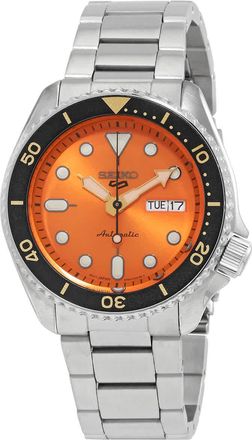 Seiko 5 Automatic Orange Dial Mens Watch SRPD59
