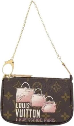 Louis Vuitton Pre-owned Monogram Mini Pochette Accessoires - Dames - Vintage Mini Tas - Bruin - ONE Size - Vintage