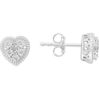 Effy Diamond Heart Earrings in Silver at Nordstrom Rack
