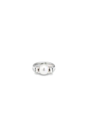 UNOde50 Silver Pearl Accent Ring at Nordstrom, Size 8.5