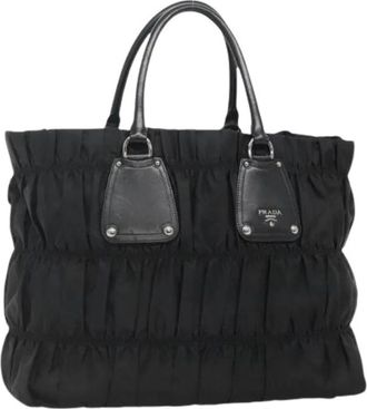 Prada Pre-owned Nylon Tote Bag - Dames - Vintage Shopper - Zwart - ONE Size - Nylon - Vintage