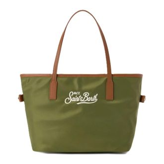 MC2 Saint Barth Tote Bags, female, Green, Size: ONE SIZE City Bag Mid Nylon Shoulder Bag