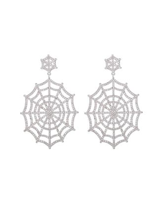 Eyecandy LA Eye Candy La Jocelyn Web Cz Crystal Drop Earring