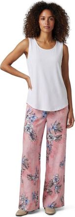 Lords of Harlech Womens Lillian Wide Leg Linen Pant in Exotic Floral Coral at Nordstrom, Size Xx-Large