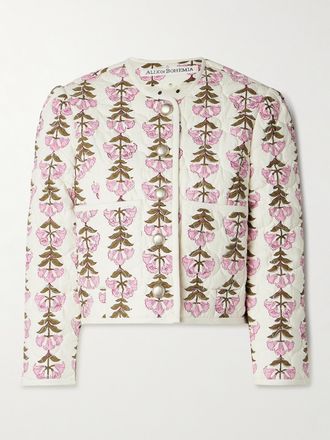 Alix of Bohemia Giacca Trapuntata In Cotone Floreale Dorian - Bianco