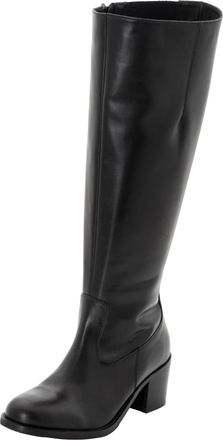 Sheego Weitschaftstiefel SHEEGO, Damen, Gr. 37, XXL-Schaft, schwarz, Glattleder, Leder, Schuhe Weitschaftstiefel