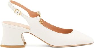 Chloé 55 mm pumps met bedels en ketting - Wit