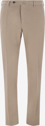 Pantaloni Torino Gerade Hose aus Leinenstoff mit Gürtelschlaufen