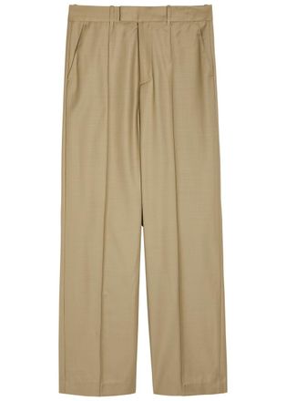 Ronny Kobo Rowley Straight-leg Wool-blend Trousers - Light Brown - XL (UK16 / XL)