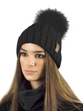 Huage - Cappello invernale da donna, in peluche, caldo, in pelliccia