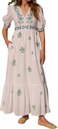 PINK CITY PRINTS Alicia Midi Dress In Provencal Perfume