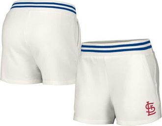 Lusso Womens Lusso White St. Louis Cardinals Maeg Tri-Blend Pocket Shorts at Nordstrom, Size X-Large
