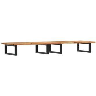 vidaXL Vidaxl - Estante De Lavabo De Pared Acero Y Madera Maciza De Acacia