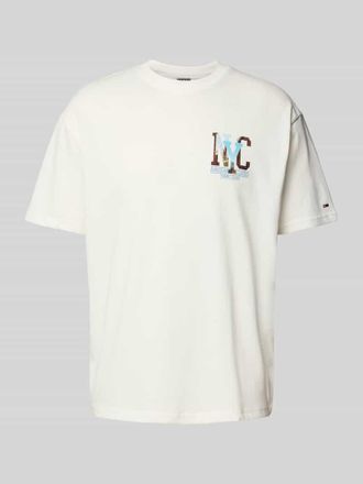 Tommy Jeans Regular Fit T-Shirt aus reiner Baumwolle in Offwhite, Gr&ouml;&szlig;e XL