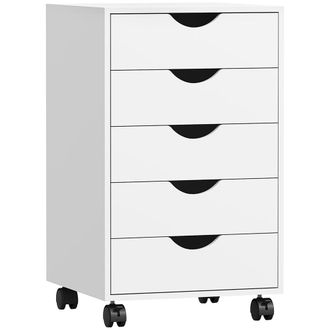 HOMCOM Cajonera de oficina 40x40x67 cm blanco