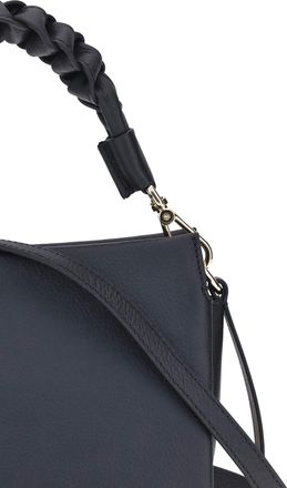 Coccinelle Womens Handbag Boheme Black-Cognac Calf Leather Handbags Black/cognac Hand Bags