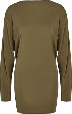 Jacquemus La Robe Mistral Cowl-back Woven Mini Dress - Khaki - S (UK8-10 / S)