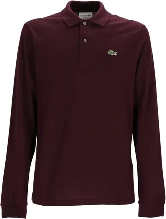 Lacoste L1312 Long-sleeve Polo - Heren - Polos - Rood - M - Katoen - Tops