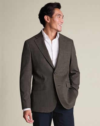 CHARLES TYRWHITT Proper Wool Blazer - Mocha Size 36R by Charles Tyrwhitt