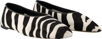 Toteme Zebra-Stripe Pony Hair Ballerinas - Multicolor