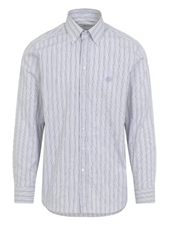 Etro striped logo-detail shirt - White