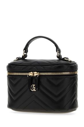 Gucci Womens Black Leather Gg Marmont Bucket Bag Borse A Secchiello