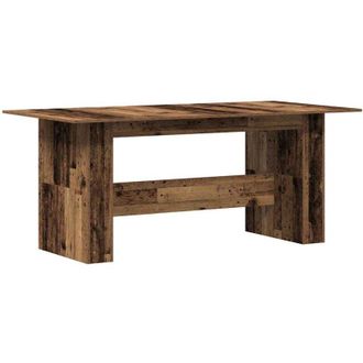 vidaXL Vidaxl - Mesa De Comedor De Aglomerado Madera Envejecida 180x90x76 Cm