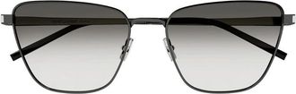 Saint Laurent SL551004 Cat-Eye Full Rim Sunglasses - Gray