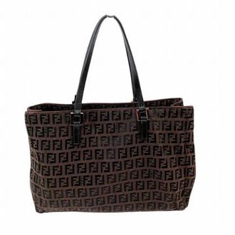 Fendi Pre-owned Tote Bags, female, Brown, Size: ONE SIZE Pre-owned Vintage Canvas Tote Bag