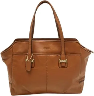 Coach Pre-owned Tote Bags, female, Brown, Size: ONE SIZE Pre-owned Leather Shoulder Bag