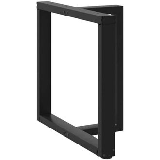 vidaXL Vidaxl - Patas Para Mesa De Comedor En Forma De T (2 Unidades), Color Negro, 70 X 35 X (72-73) Cm, Acero