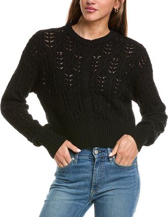 525 america Cropped Cable Cardigan