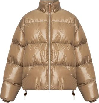 Jil Sander zip puffer jacket - Brown