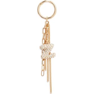 Chelsea28 Pav&eacute; Crystal Inital Bag Charm in Z- Clear- Gold at Nordstrom