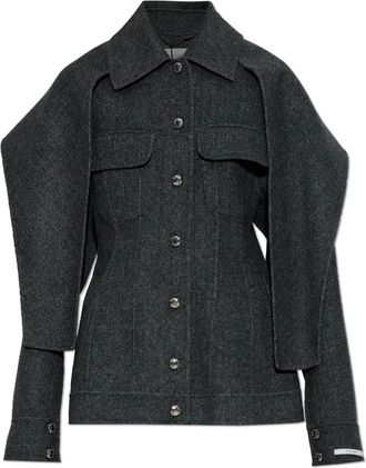 Sportmax Chaqueta de Lana Calcio - Jackets - Mujer - Gris - S