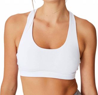 Cotton On Strappy Sports Crop Bra In White