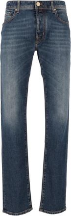 Jacob Cohen Bard Slim-Fit 5-Pocket Broek - Heren - Slim Fit Jeans - Blauw - W34 - Katoen - Jeans