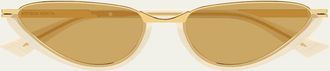 Bottega Veneta Recycled Acetate and Metal Cat-Eye Sunglasses