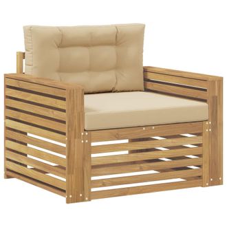 vidaXL Sof&aacute; De Exterior Poli&eacute;ster Y Beige Vidaxl