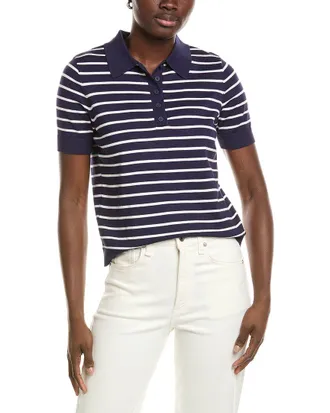 Jones New York Striped Polo T-Shirt