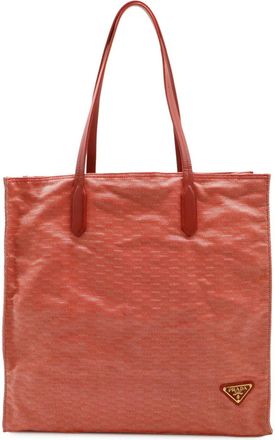 Prada Red Color Tessuto Shoulder Bag Tote Bag (Pre-Owned)