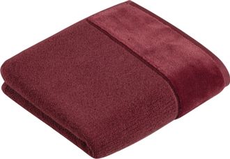 Vossen Handtuch »Pure« Baumwolle & VEGAN, mit eleganter Veloursbordüre
