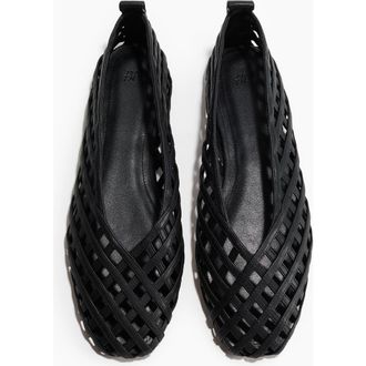 H&M Braided-look Ballet Flats in Black at Nordstrom, Size 11