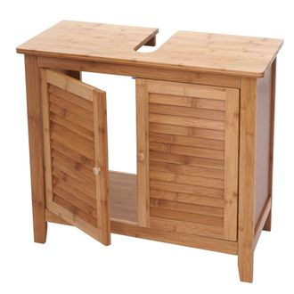 Hhg Mueble Tocador Hhg 557, Mueble De Ba&ntilde;o, Bamb&uacute;, 60x67x30cm