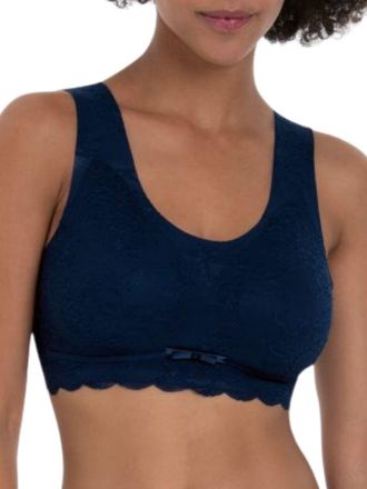Anita Womens Essential Lace Bralette - Blue Polyamide - Size 2XL