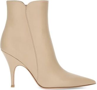Gianvito Rossi Sofia Bootie in Beige Calf Leather at Nordstrom, Size 37.5