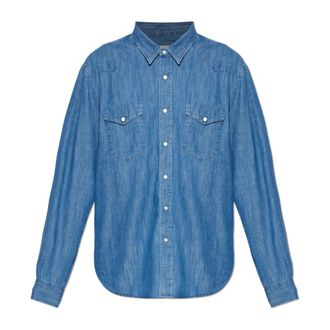 Officine G&eacute;n&eacute;rale Denim Shirts, male, Blue, Size: M Maverick Shirt