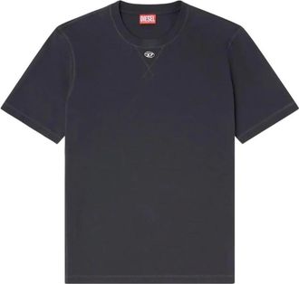 Diesel Tops, Heren, Zwart, L, Katoen, T-Madjust-Tr T-shirt
