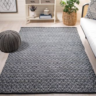 Safavieh Montauk Hand Made Area rug, Grey / Black Contemporary Style Non-Shedding