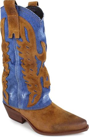 Zigi Soho Elif Western Boot in Tan Blue D at Nordstrom, Size 7Us